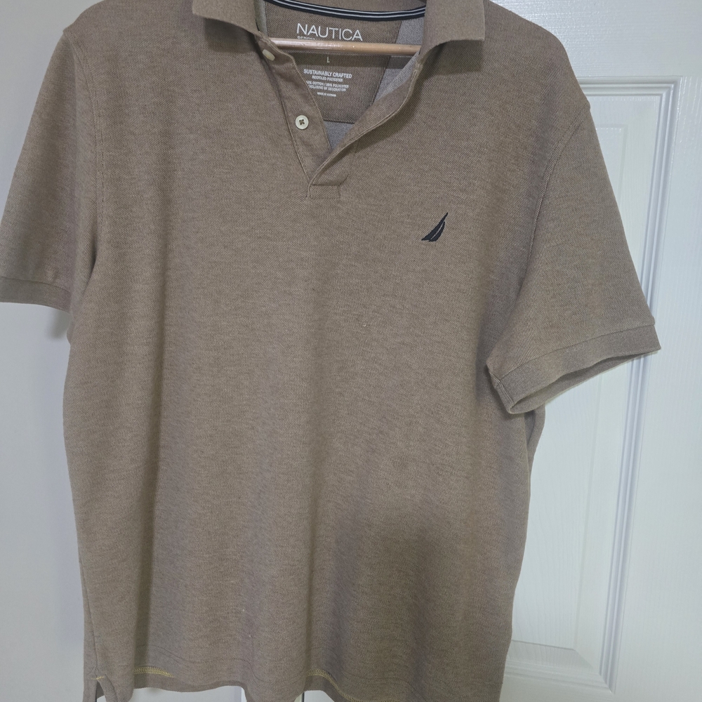 Nautica Men's Polo Shirt in Classic Brown